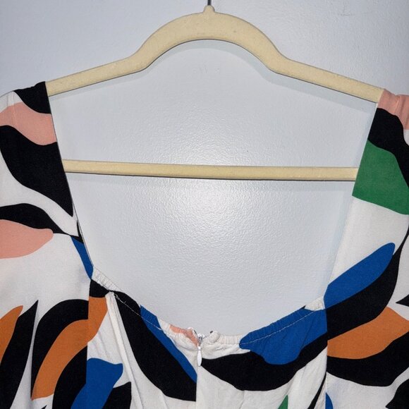 Eloquii Multicolor Abstract Leaf Print Maxi Dress Size 18W - Picture 7 of 8